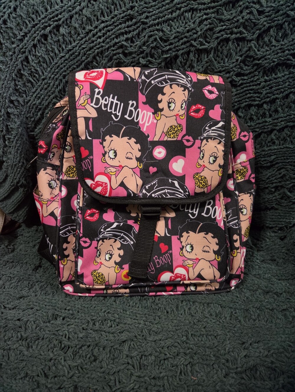 Betty Boop Pink & Black Backpack
